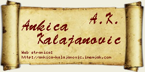 Ankica Kalajanović vizit kartica